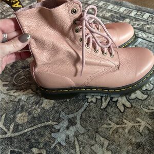 Doc Marten’s Pink Peach Leather Women's Boots